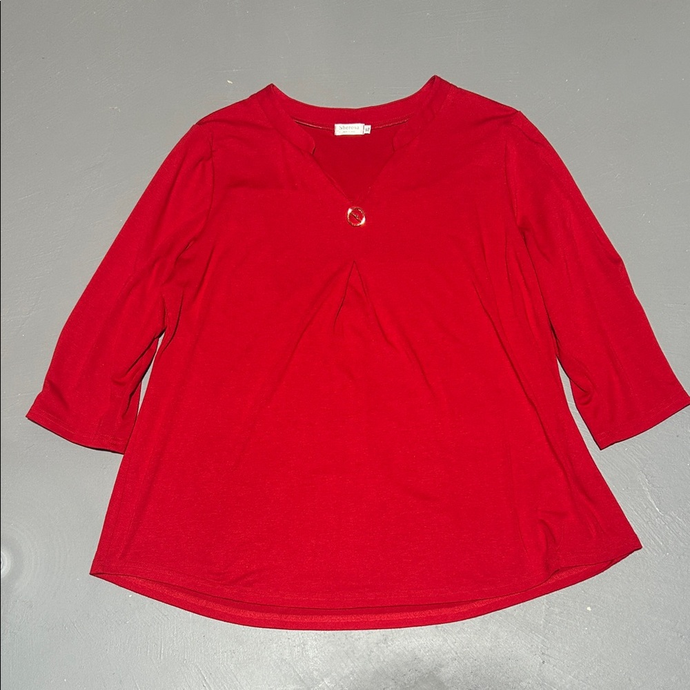Sherosa Red Blousy Shirt (Women’s XL)